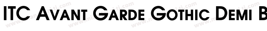 ITC Avant Garde Gothic Demi Bold字体转换